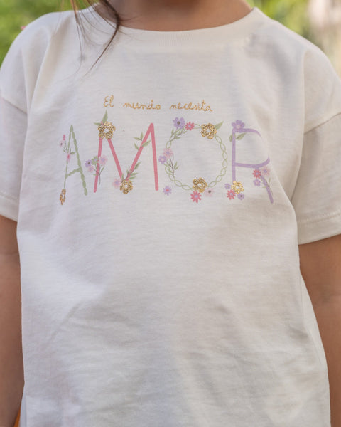 Camiseta Manga Corta Para Bebé Niña
