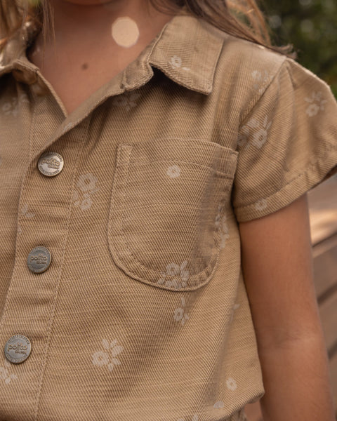 Jumpsuit Corto Para Bebé Niña