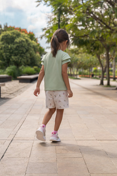 Conjuto Falda y Camiseta Manga Corta Para Bebé Niña
