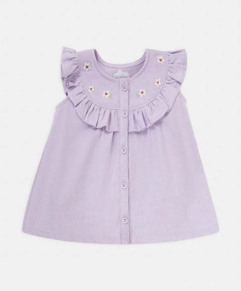 Conjunto Pantalón y Blusa Manga Sisa Para Bebé Recién Nacida