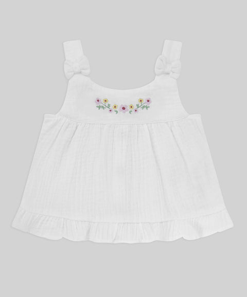 Conjunto Short y Blusa Manga Sisa Para Recién Nacida