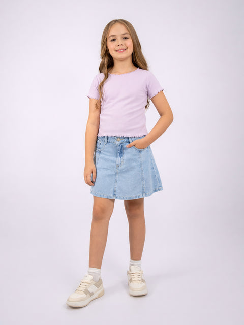 Camiseta Manga Corta Para Niña