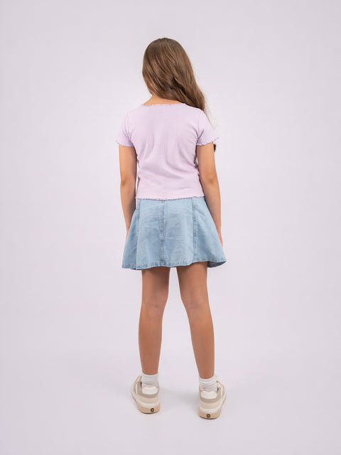 Camiseta Manga Corta Para Niña