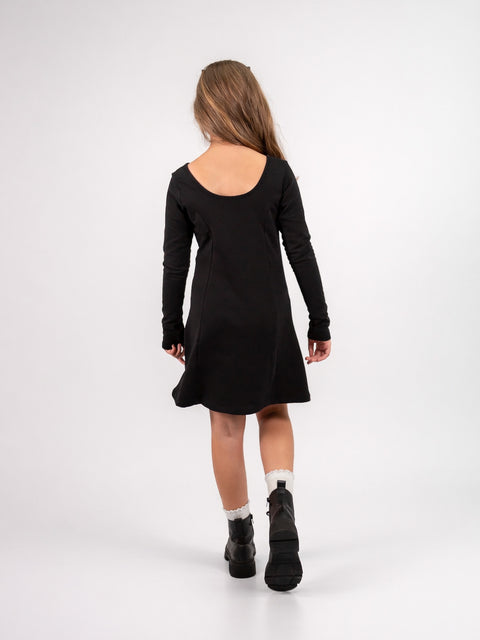 Vestido Corto Manga Larga Para Niña
