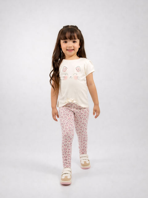 Conjunto Leggings y Camiseta Para Bebé Niña