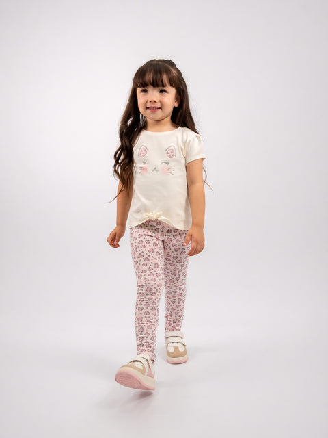 Conjunto Leggings y Camiseta Para Bebé Niña