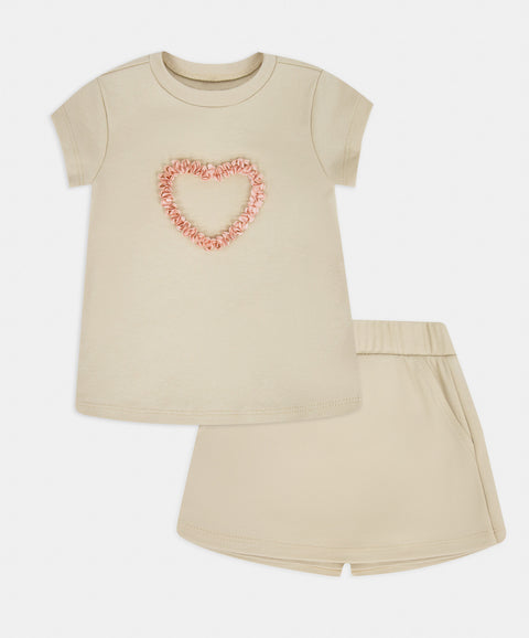 Conjunto falda Short y Camiseta Para Bebé Niña