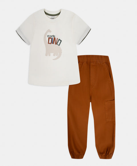 Conjunto Jogger y Camiseta Manga Corta Para Bebé Niño