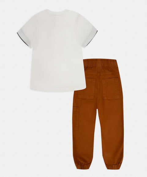 Conjunto Jogger y Camiseta Manga Corta Para Bebé Niño