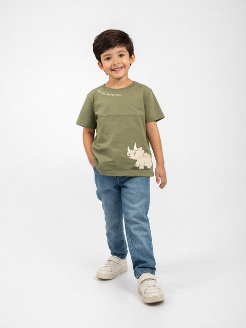 Conjunto Jean y Camiseta Manga Corta Para Bebé Niño