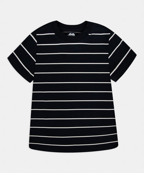 Camiseta Rayas Manga Corta Para Bebé Niño