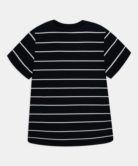 Camiseta Rayas Manga Corta Para Bebé Niño