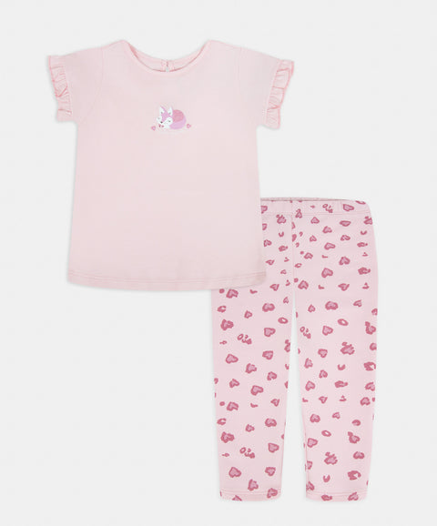 Conjunto Leggings y Camiseta Para Recién Nacida