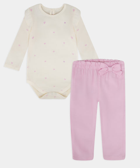 Conjunto Pantalón y Body Manga Larga Para Recién Nacida