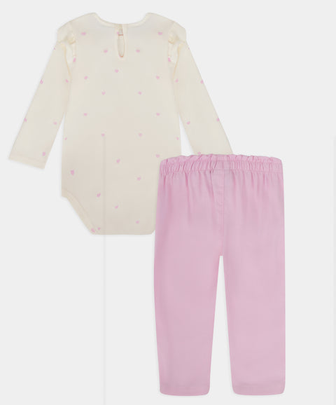 Conjunto Pantalón y Body Manga Larga Para Recién Nacida