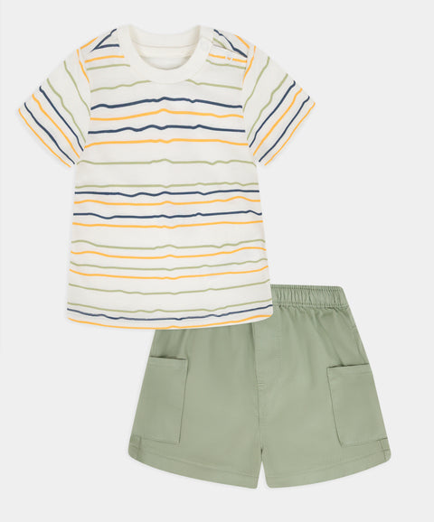 Conjunto Bermuda y Camiseta Manga Corta Para Recién Nacido