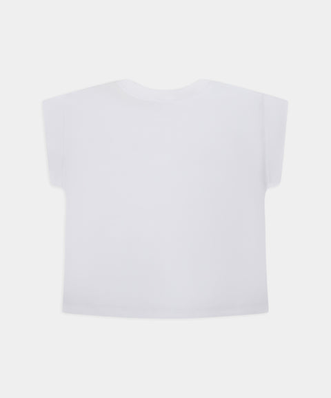 Camiseta Manga Corta Blanca para Niña