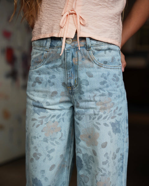 Jean Wide Leg Para Niña