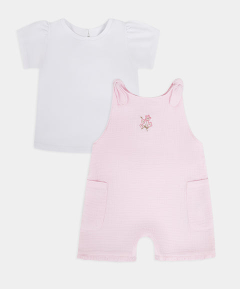 Conjunto Mameluco y Camiseta Para Recién Nacida