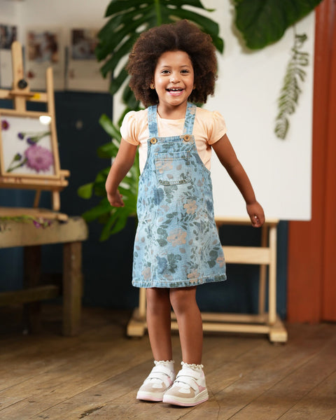 Conjunto Jardinera y Camiseta Para Bebe Niña