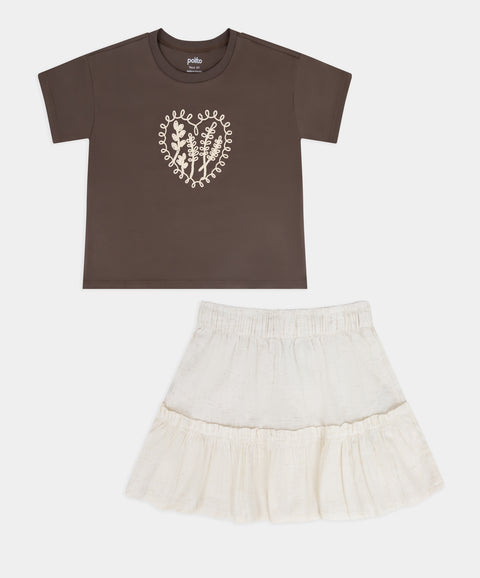 Conjunto Falda y Camiseta Para Bebé Niña