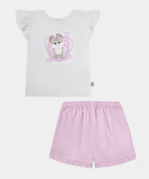 Polito x Arrurrú: Conjunto Short y Camiseta Para Recién Nacida