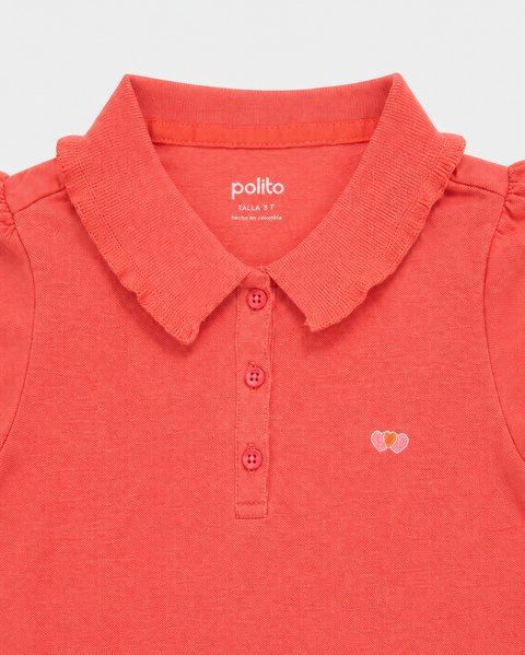 Camiseta Polo Para Bebé Niña