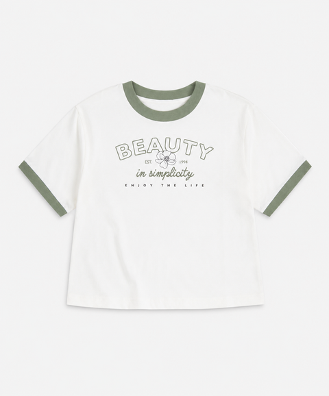 Camiseta Manga Corta Para Niña