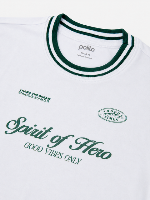 Camiseta Manga Corta Para Niño