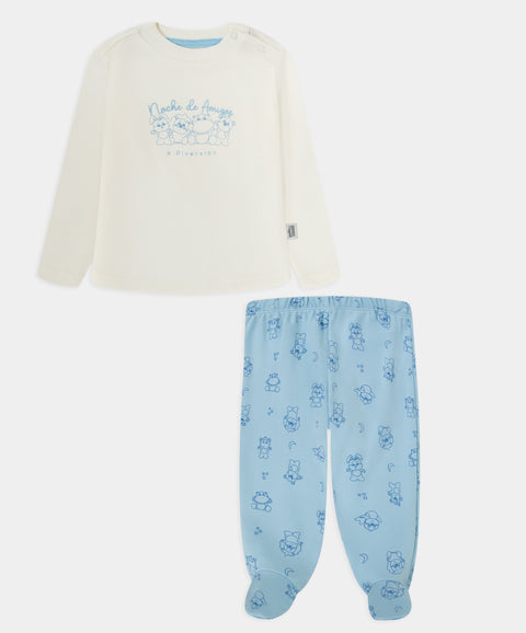 Polito x Arrurrú: Pijama con Piecitos Unisex Para Recién Nacidos