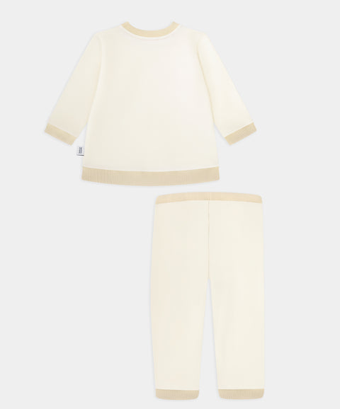 Polito x Arrurrú: Conjunto Pantalón y Buzo Perchado Para Recién Nacido