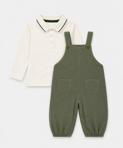 Conjunto Overol y Camisa Manga Larga Para Recién Nacido