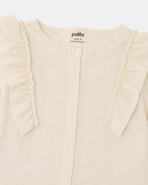 Camisa Manga Larga Para Niña