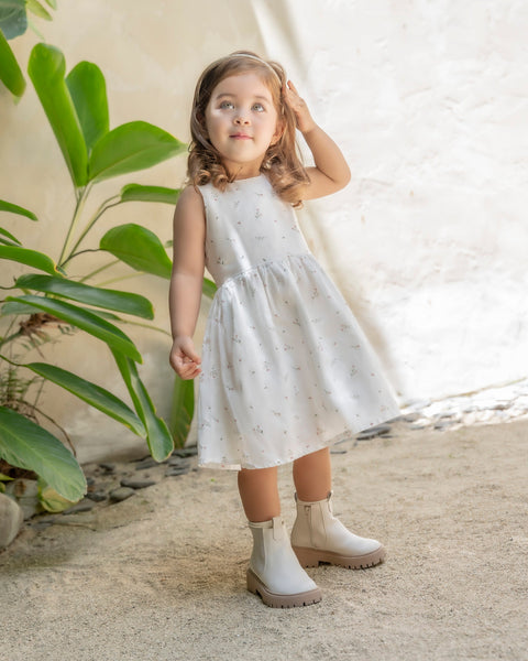 Vestido Manga Sisa Para Bebé Niña