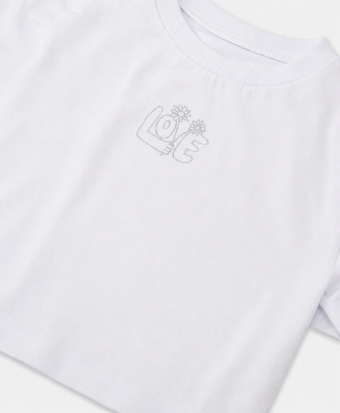 Camiseta Manga Corta Para Niña