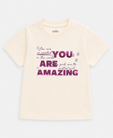 Camiseta Manga Corta Para Niña