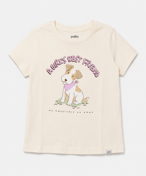 Camiseta Manga Corta Para Bebé Niña
