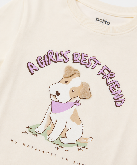 Camiseta Manga Corta Para Bebé Niña