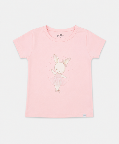 Camiseta Manga Corta Para Bebé Niña