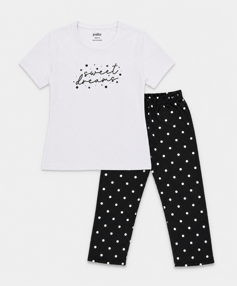 Pijama Camiseta y Pantalón Para Niña