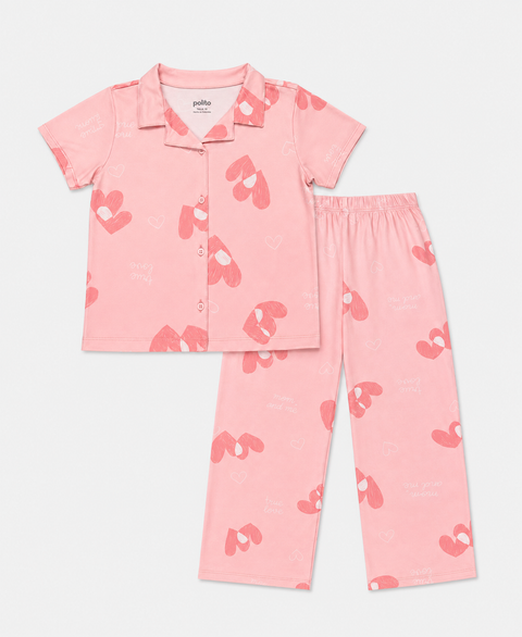 Pijama Camiseta y Pantalón Para Niña