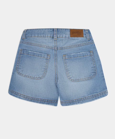 Short Indigo Para Niña