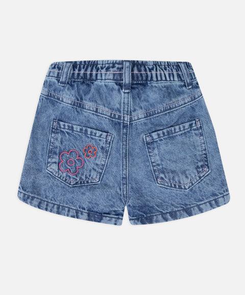 Short Indigo Para Bebé Niña