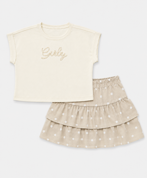 Conjunto Falda y Camiseta Para Niña