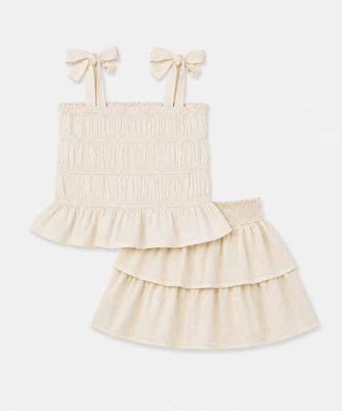 Conjunto Falda y Blusa Para Niña