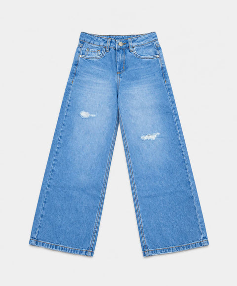 Jean Wide Leg Para Niño