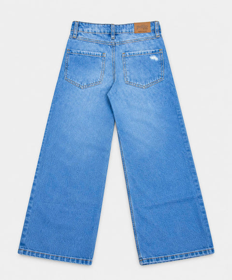 Jean Wide Leg Para Niño