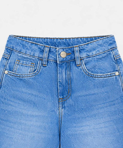 Jean Wide Leg Para Niño