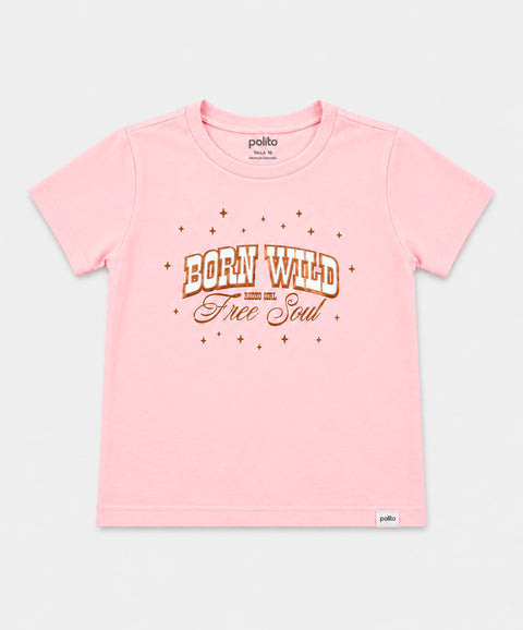Camiseta Manga Corta Para Niña