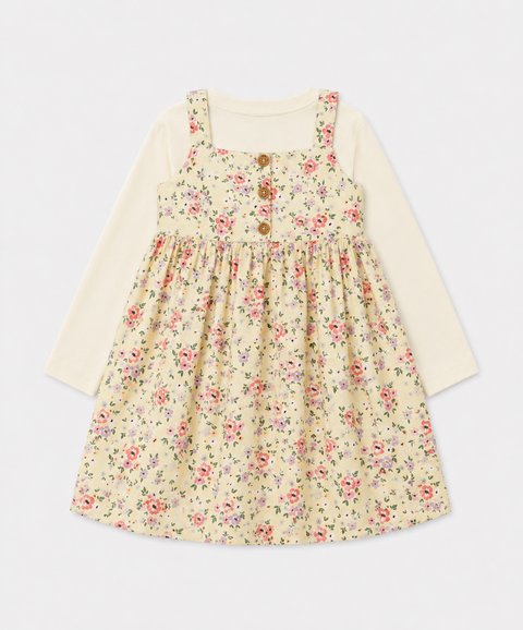 Conjunto Vestido y Camiseta Para Bebé Niña